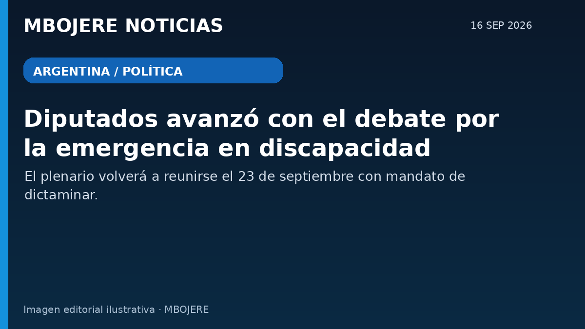 Diputados avanzó esta tarde con el debate para prorrogar la emergencia en discapacidad