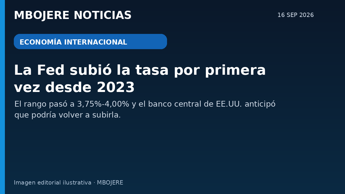 La Reserva Federal de Estados Unidos subió la tasa de interés por primera vez desde 2023.